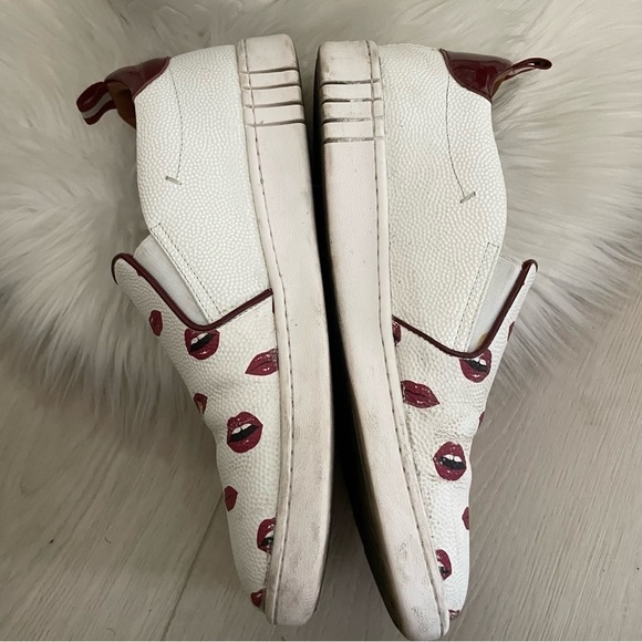 Bally Lips Print Slip On Sneakers Shoes - Picture 8 of 11